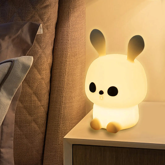 Children's Rabbit Night Light - 7 Color Adjustable Lamp for Nursery and Toddler Room Decor, Modern Mood Lighting