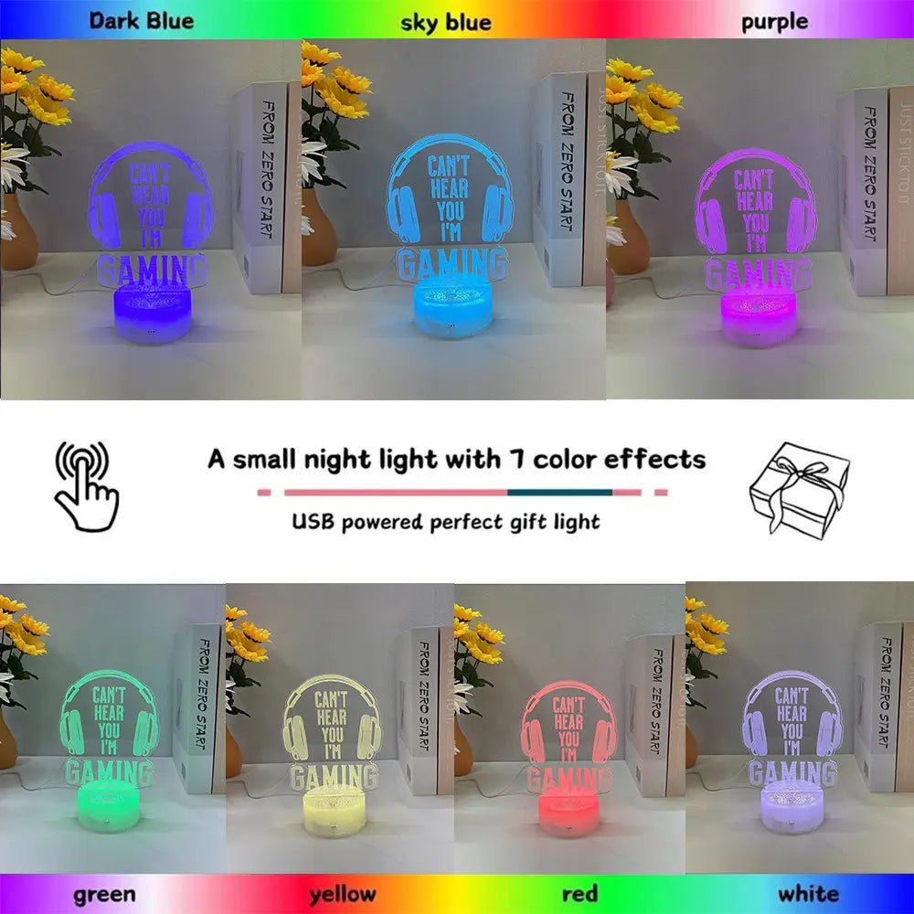 3D Earpods Design LED Desk Lamp, USB Powered Decorative Night Light for Home, Bedroom, and Living Room - Ideal Atmosphere Light and Gift for Men and Boyfriends