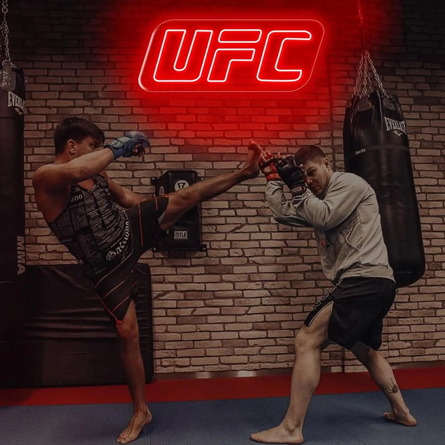 Adjustable UFC Neon Wall Light - USB Powered Ambient Lamp for Gaming Bedrooms and Special Occasions