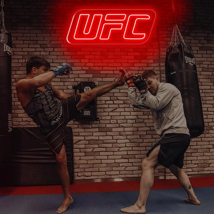 Adjustable UFC Neon Wall Light - USB Powered Ambient Lamp for Gaming Bedrooms and Special Occasions