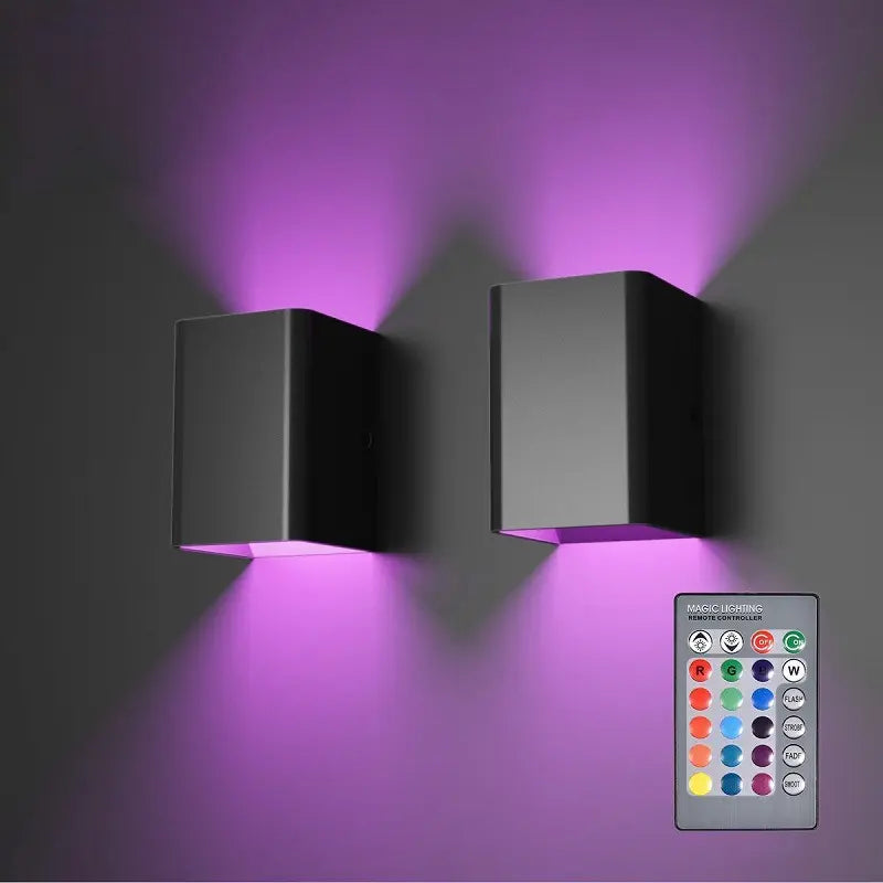 Nordic Style RGB LED Wall Lamp - Versatile Modern Lighting for Bedrooms, Staircases, and Living Areas