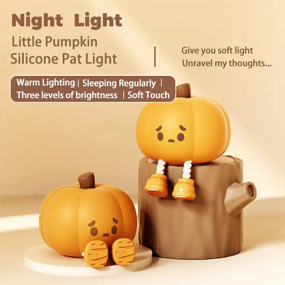 Halloween Pumpkin Night Light - Adjustable Bedside Lamp for Children's Sleep with Eye Protection, USB Rechargeable, Ideal Halloween Decoration Gift