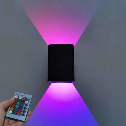 Nordic Style RGB LED Wall Lamp - Versatile Modern Lighting for Bedrooms, Staircases, and Living Areas