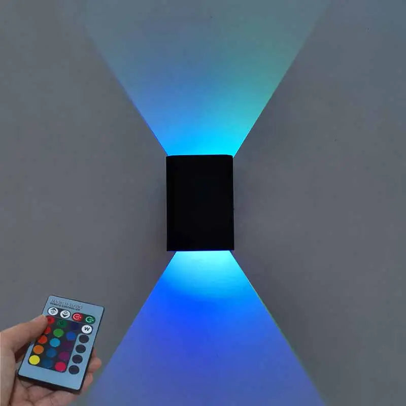 Nordic Style RGB LED Wall Lamp - Versatile Modern Lighting for Bedrooms, Staircases, and Living Areas