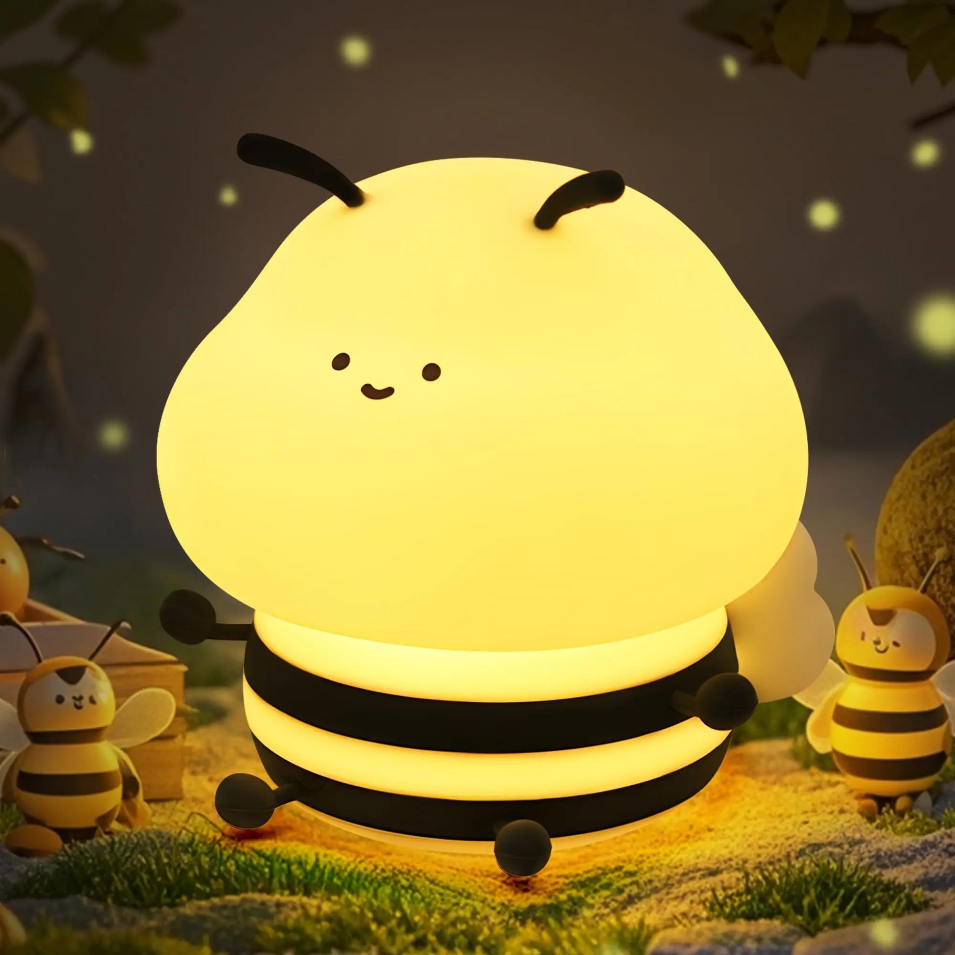 Cartoon Capybara Design Rechargeable Night Light - Portable Touch Control Lamp for Bedroom and Living Room, Ideal Gift for Christmas and New Year