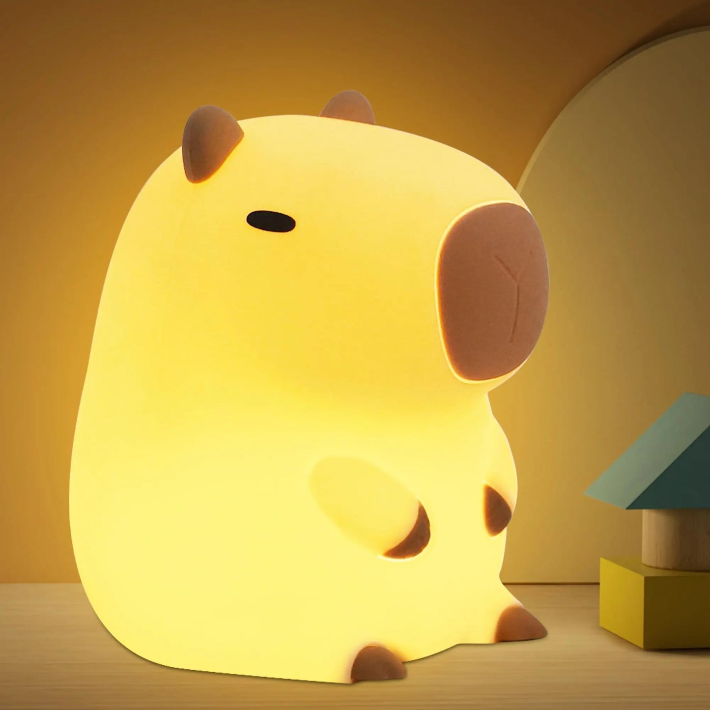 Cartoon Capybara Design Rechargeable Night Light - Portable Touch Control Lamp for Bedroom and Living Room, Ideal Gift for Christmas and New Year