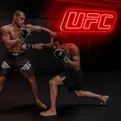Adjustable UFC Neon Wall Light - USB Powered Ambient Lamp for Gaming Bedrooms and Special Occasions