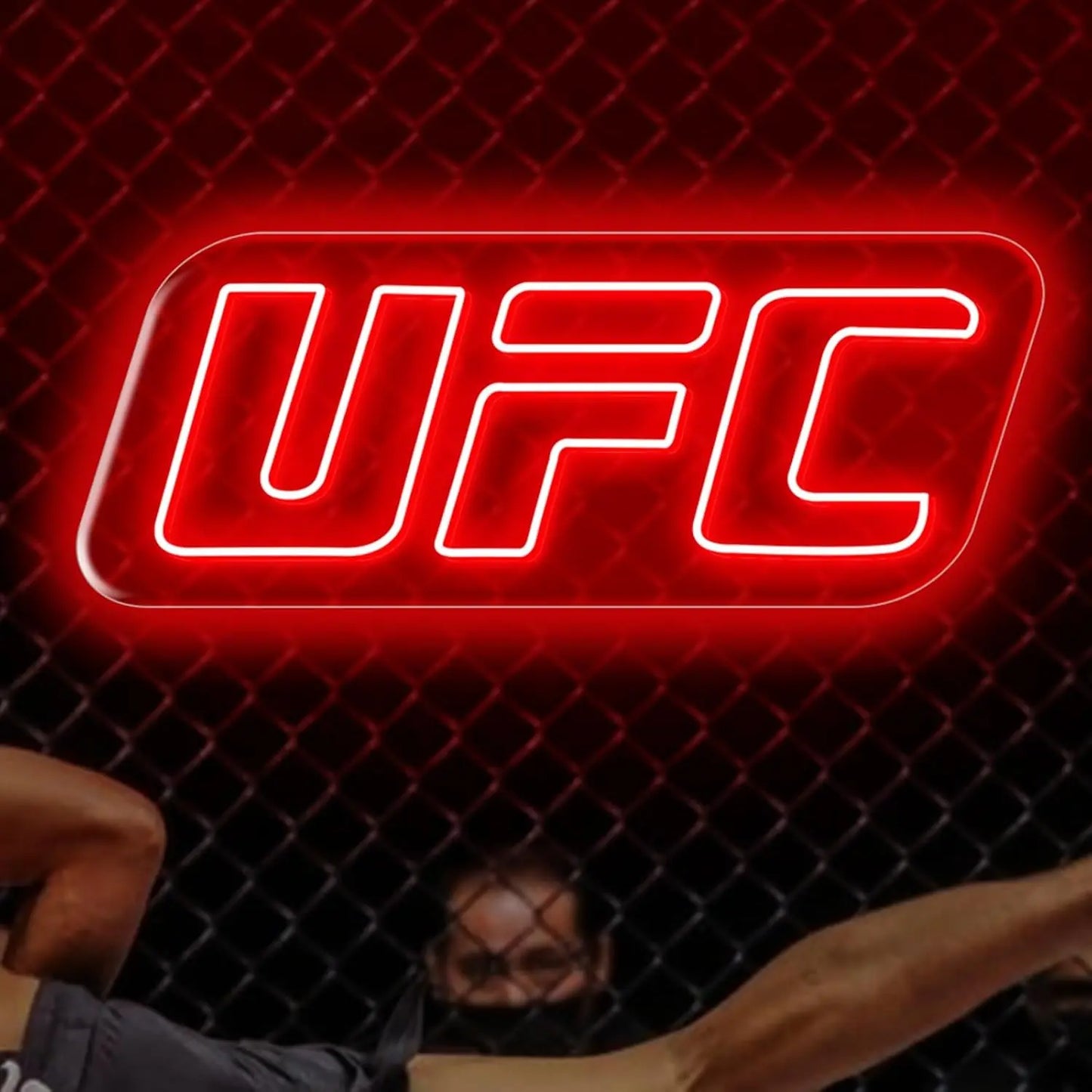 Adjustable UFC Neon Wall Light - USB Powered Ambient Lamp for Gaming Bedrooms and Special Occasions